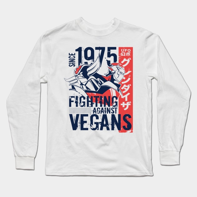 046 Grendizer Vegan Long Sleeve T-Shirt by Zercohotu